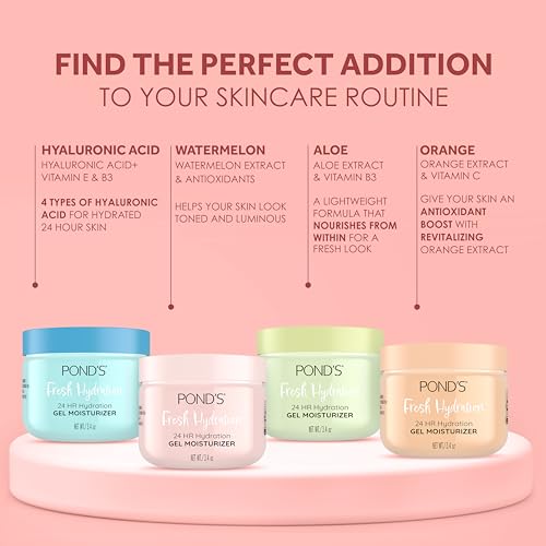 POND'S Watermelon Gel Moisturizer 3.4 oz – Hydrating, Oil-Free Face Care
