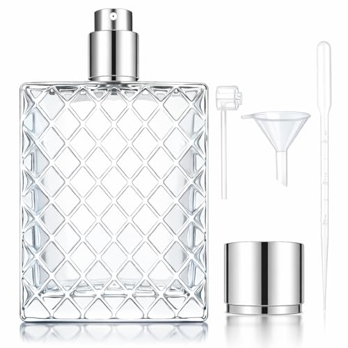 Coespewix Silver 100ML Refillable Perfume Atomizer Bottle for Travel & Gift