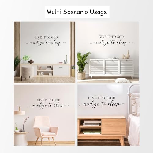Give it to God and Go to Sleep Wall Decal - 48" Christian Bedroom Decor