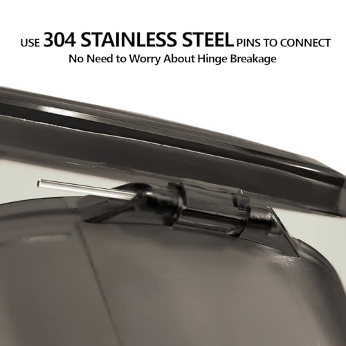 EZEELAI Transparent Black Denture Case – No-Leak Cleaning & Soaking Cup with Brush