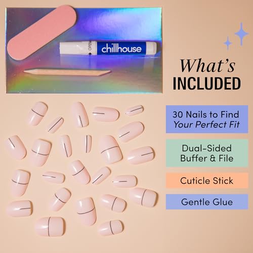 Chillhouse Chill Tips Press-On Nails Kit - Type A Oval - 30 Shapes