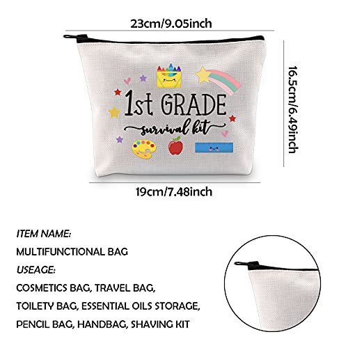 WCGXKO 1st Grade Survival Kit Makeup Bag - Teacher Gift