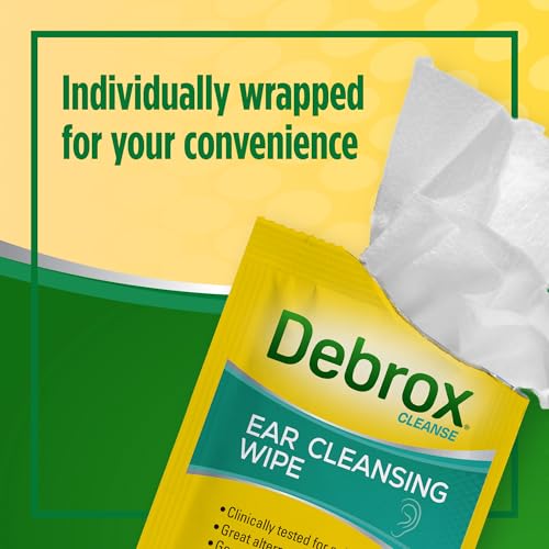 Debrox Ear Cleansing Wipes - 12 Individually Wrapped Wipes for Daily Care
