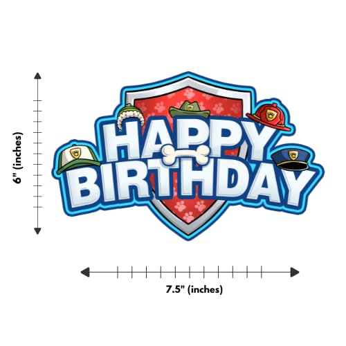 Puppy Patrol Birthday Cake Topper for Kids' Parties