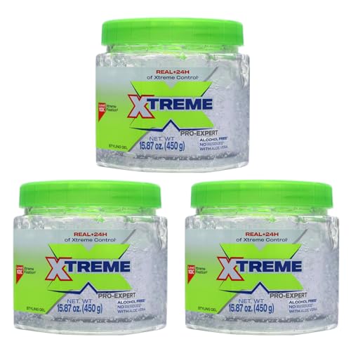 Xtreme Pro-Expert Clear Styling Hair Gel, 15.87 Oz - Pack of 3