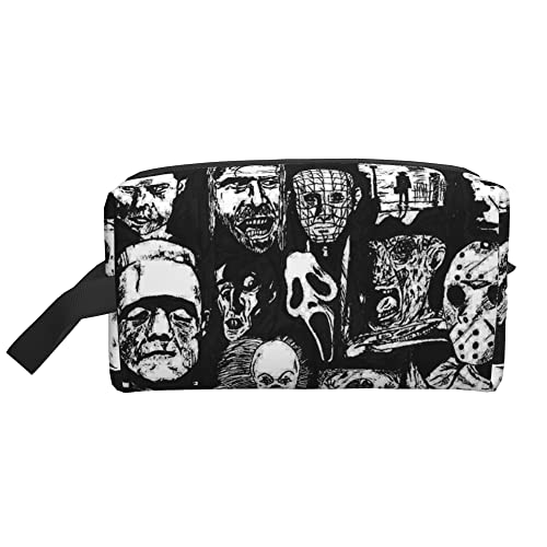 Horror Icons Makeup Pouch - Waterproof Cosmetic Bag for Travel