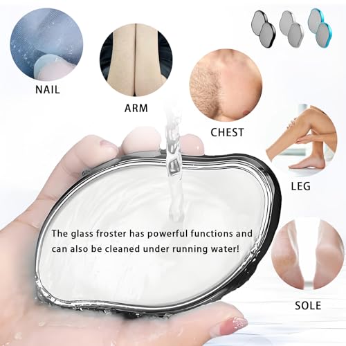 Yehenarn Crystal Hair Remover - Nano Patterned Glass (Blue) for Soft Skin