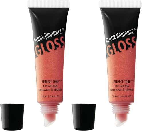 Black Radiance Perfect Tone Lip Gloss Caramel Kiss 0.4 Fl Oz Pack of 2