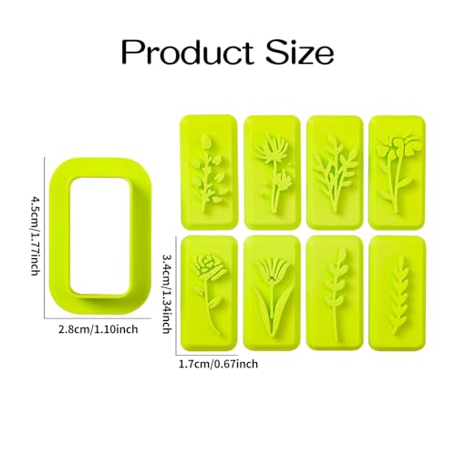 Leaves Clay Stamps Set for Polymer Clay Jewelry - 8 Shapes