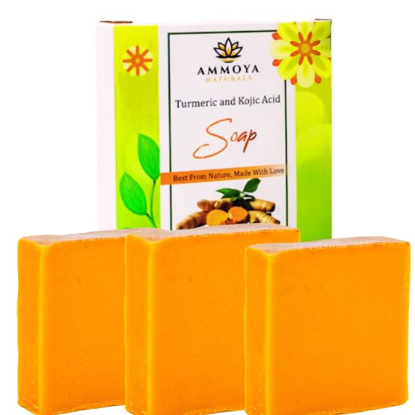 Ammoya Naturals Turmeric Cleansing Soap Bar for Face & Body - 2 Pack