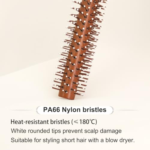 Small Round Hair Brush for Short Hair Styling, Men & Women - SUNBIRD
