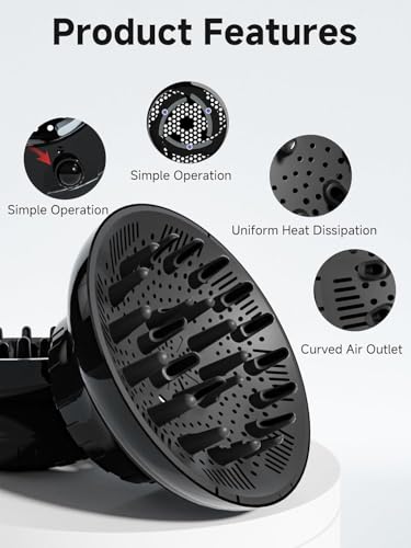 Meborll Hair Diffuser Attachment for Curly Hair - Universal Fit