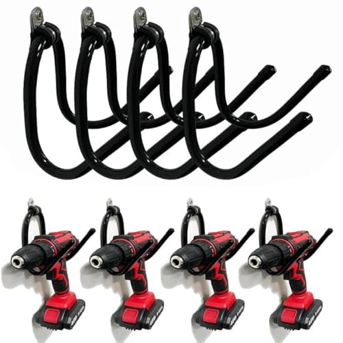AUXPhome Wall Mount Power Tool Organizer Rack - Holds 4 Drills
