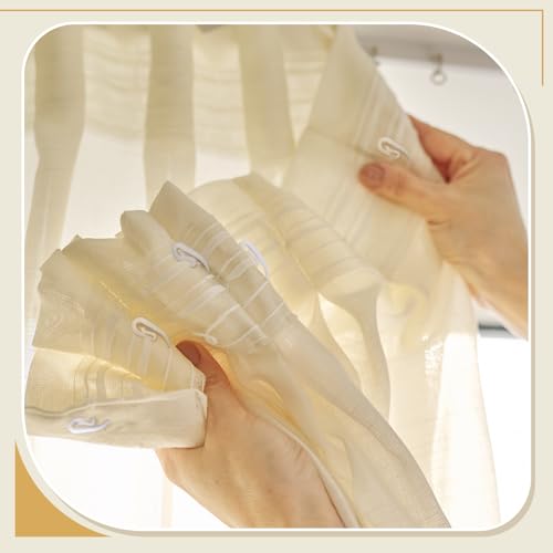 300 Pcs White Plastic Curtain Hooks for Drapes & Shower Curtains