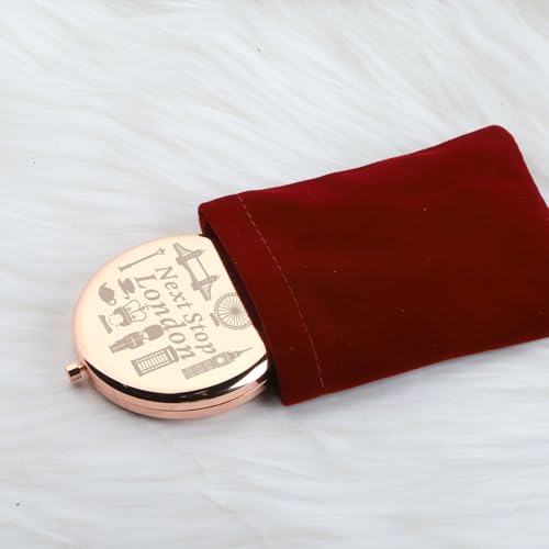 WUSUANED London Travel Makeup Mirror - Durable Stainless Steel Gift