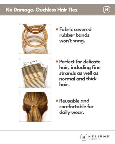 Cyndibands No Damage Elastic Hair Ties - Ash Blonde, 24-Pack