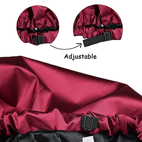 Heerf Jumbo Waterproof Shower Cap for Long Hair, Braids, and Locs
