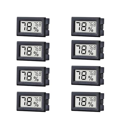 Mini Digital Hygrometer Thermometer - 8 Pack for Humidity & Temperature Monitoring