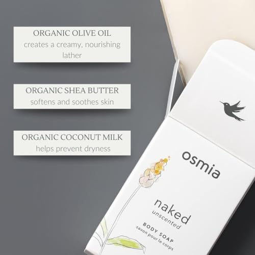 Osmia Naked Body Soap - Unscented Moisturizing Bar for Sensitive Skin