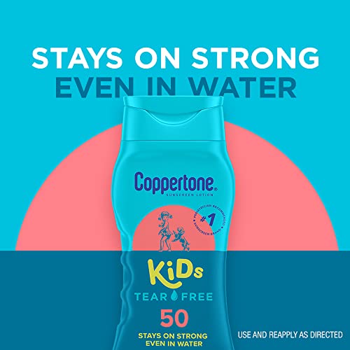 Coppertone Kids SPF 50 Sunscreen Lotion, 8 Fl Oz - Water Resistant & Tear Free