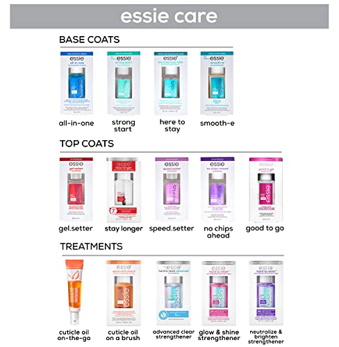 essie Stay Longer Top Coat - 8-Free Vegan Longwear Nail Polish, 0.46 fl oz