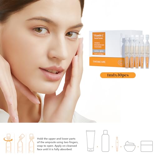 Vitamin C Serum with Hyaluronic Acid & Niacinamide | THESKCARE 30 Ampoules