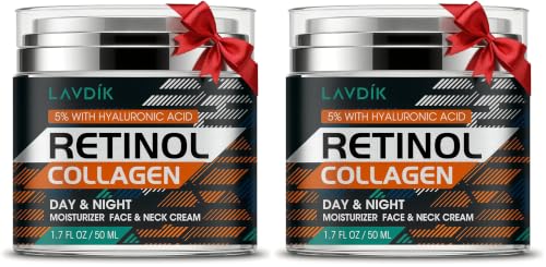 LAVDIK Retinol Moisturizer Cream with Hyaluronic Acid - 1.7 Fl Oz (Pack of 2)