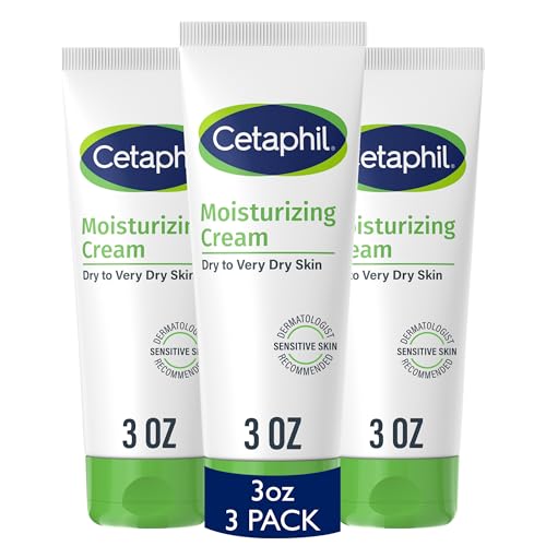 Cetaphil Moisturizing Cream for Sensitive Skin, 3 oz Value Pack