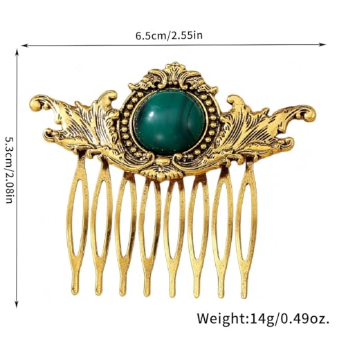 MOESUYUM Gold Vintage Hair Combs Set of 2 with Celtic Knot Design – Metal Side Clamps