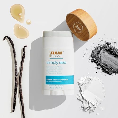 Raw Sugar Aluminum-Free Deodorant Stick, Vanilla Bean & Charcoal