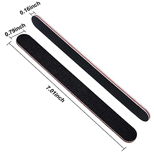 Karlash 10 PCS Double Sided Nail Files - Professional Grit for Gel & Acrylic Nails