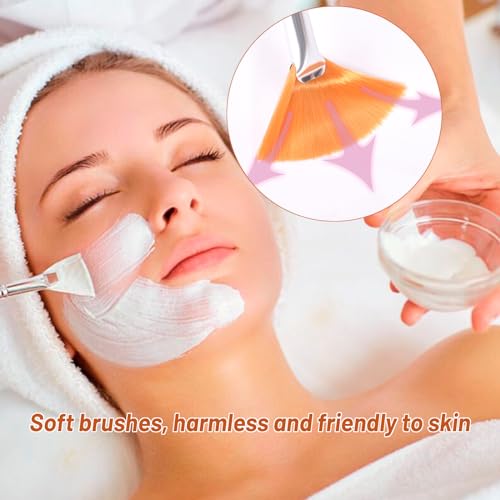 Suptizizkz White 20-Piece Fan Makeup & Facial Brush Set Reusable Cosmetic Tools