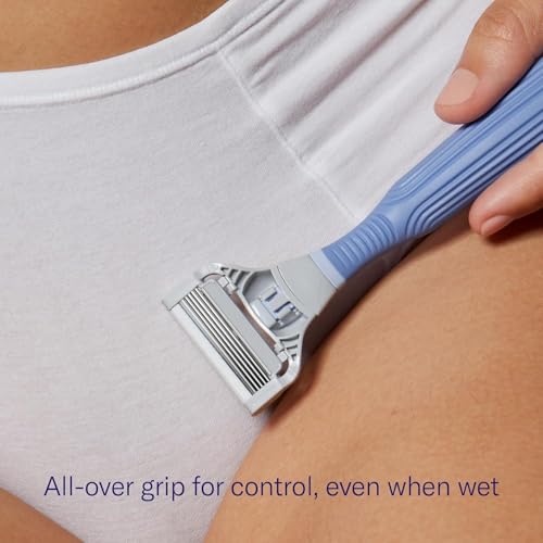 Flamingo Pubic Hair Shaving Kit for Women - Razor Set with 4 Refills