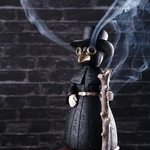 Plague Doctor Incense Holder - Handmade Cone Burner for Stress Relief