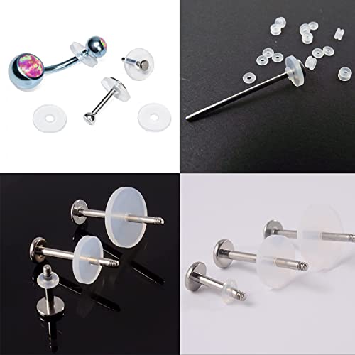 Bloomfall 120-Piece Clear Silicone Piercing Discs for Bump Treatment