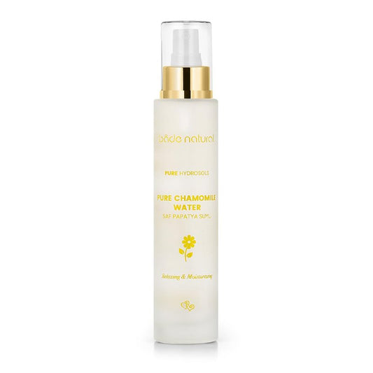 Bade Natural Chamomile Hair Tonic Spray – 100% Pure & Natural Floral Water – Lightweight Hydrating Mist for Shiny, Soft Hair Care – No Rinse, Leave-In Daily Spray – 3.4 fl oz
