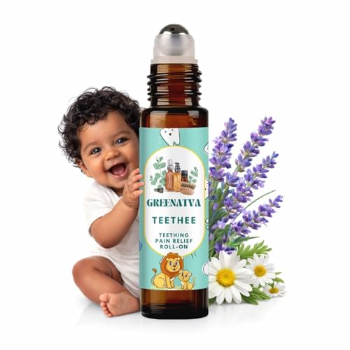 Greenatva Natural Baby Teething Relief Roller – Chamomile & Lavender Oil