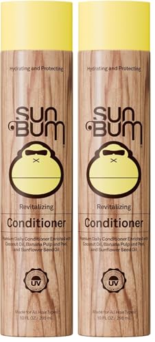 Sun Bum Revitalizing Hydrating Conditioner 10 oz Pack of 2 - Vegan & Paraben-Free Hair Treatment