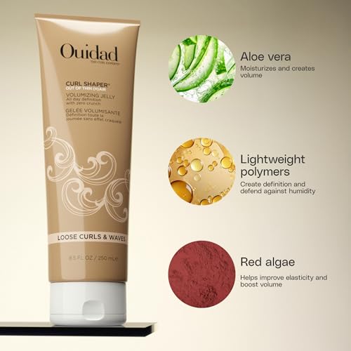 Ouidad Curl Shaper Volumizing Jelly - Lightweight Curl Enhancer for Loose Curls & Waves