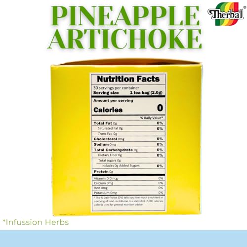 Caffeine-Free Herbal Pineapple Artichoke Tea - 30 Bags