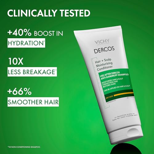 Vichy Dercos Moisturizing Anti-Dandruff Conditioner 6.7oz for Sensitive Scalp