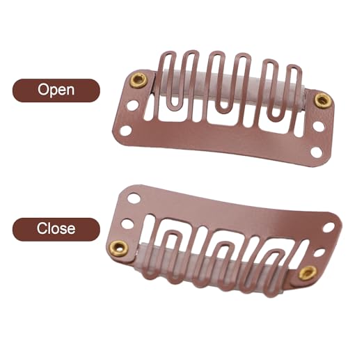 32pcs U-Shaped Wig Clips - Durable Metal Snap Comb Clips