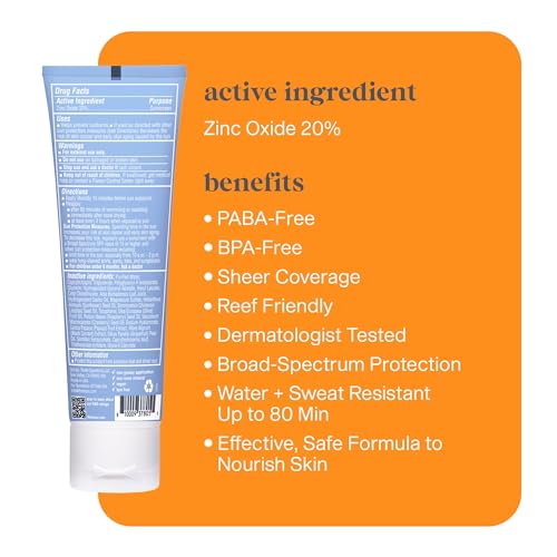 Thinksport Mineral Sunscreen SPF 30, Reef-Safe Zinc Oxide, 3 Fl Oz