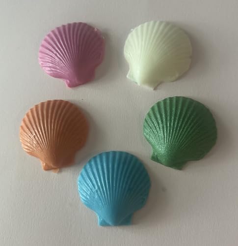 Decorative Seashell Soaps Set - 5 Mini Pastel Shells for Bath