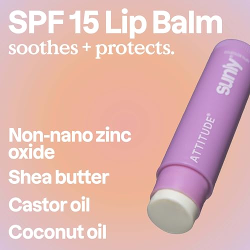 ATTITUDE SPF 15 Lip Balm Duo - Vegan Coconut Flavor, EWG Verified