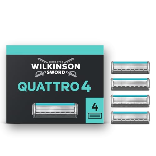 Wilkinson Sword Quattro Titanium Sensitive Razor Blades - 4 Count