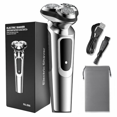 Electric Razor for Men, 2026 Upgraded Electric Shavers for Men, USB-C Rechargeable, Wet & Dry Shaver with Pop-up Trimmer and Travel Case (Black) £¬for Father's Day