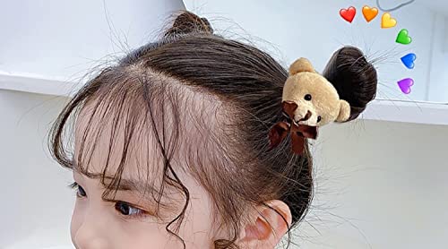 GK-O 6 PCS Womens Scrunchies Cute Rabbit Bear Hair Tie Kawaii Plush
