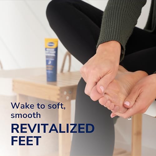 Dr. Scholl's Rough Dry Foot Renewal Overnight Treatment 3oz (Pack of 2) - Moisturizing Foot Cream with Aloe & Coconut Oil
