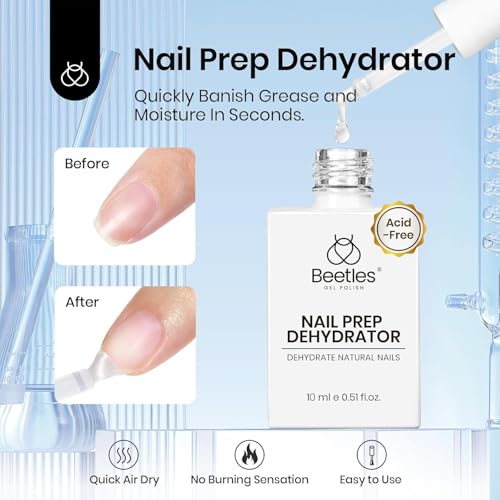 Beetles Gel Nail Glue Kit - 10ml Nail Dehydrator & Primer Set